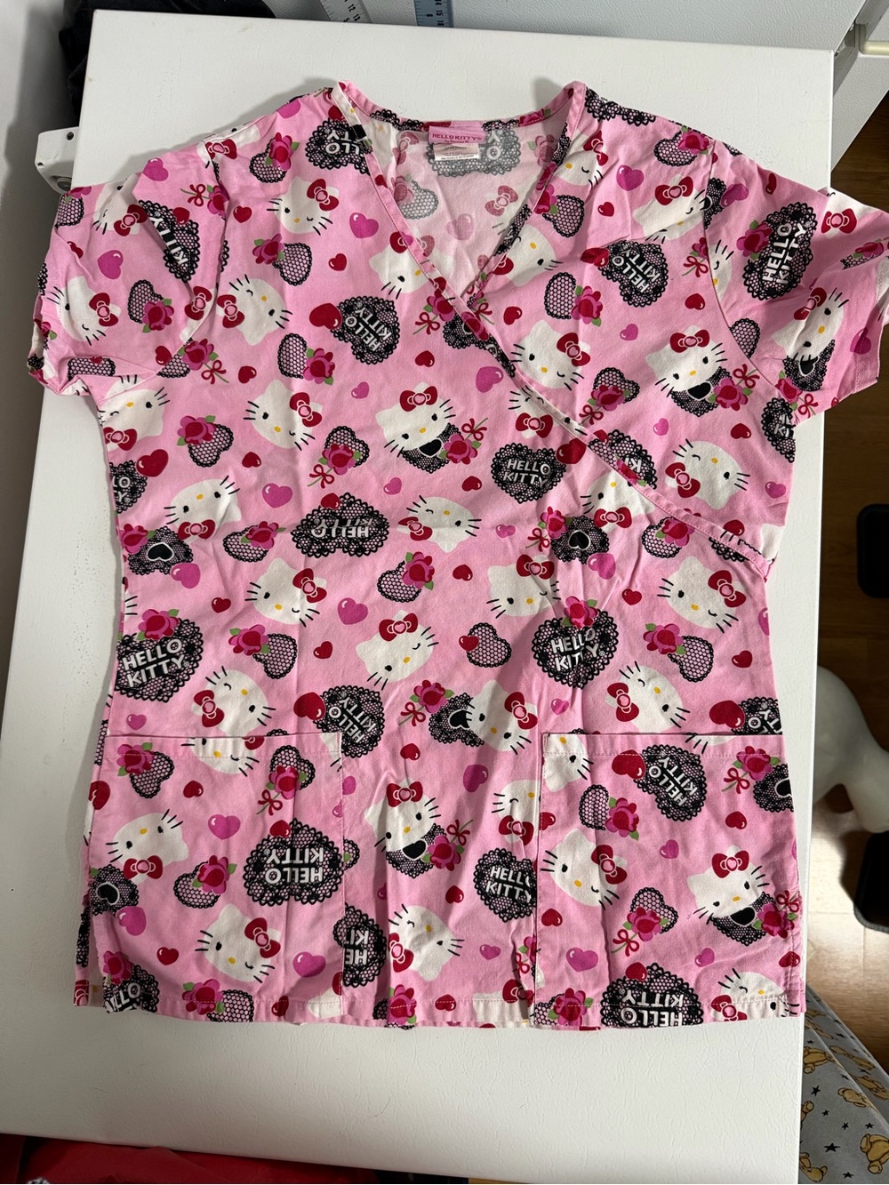 Hello Kitty Pink and Black Cotton Top
